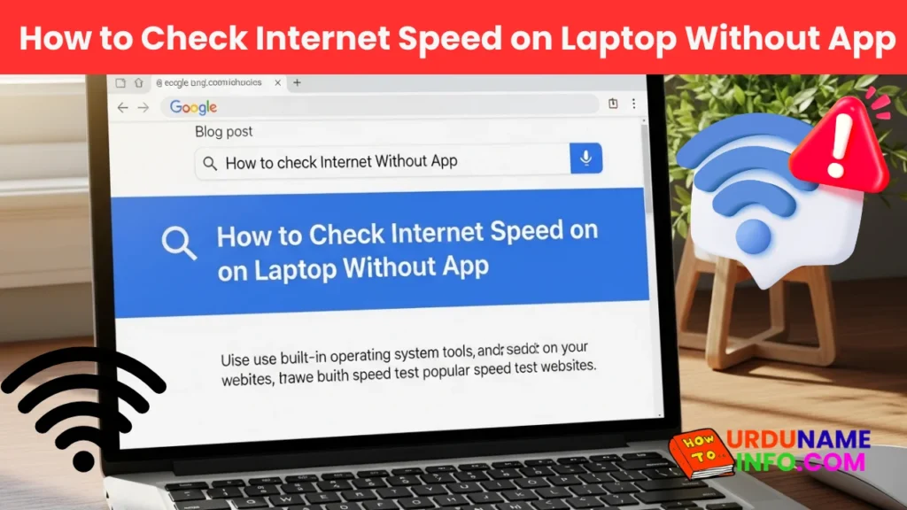 How to Check Internet Speed on Laptop Without App